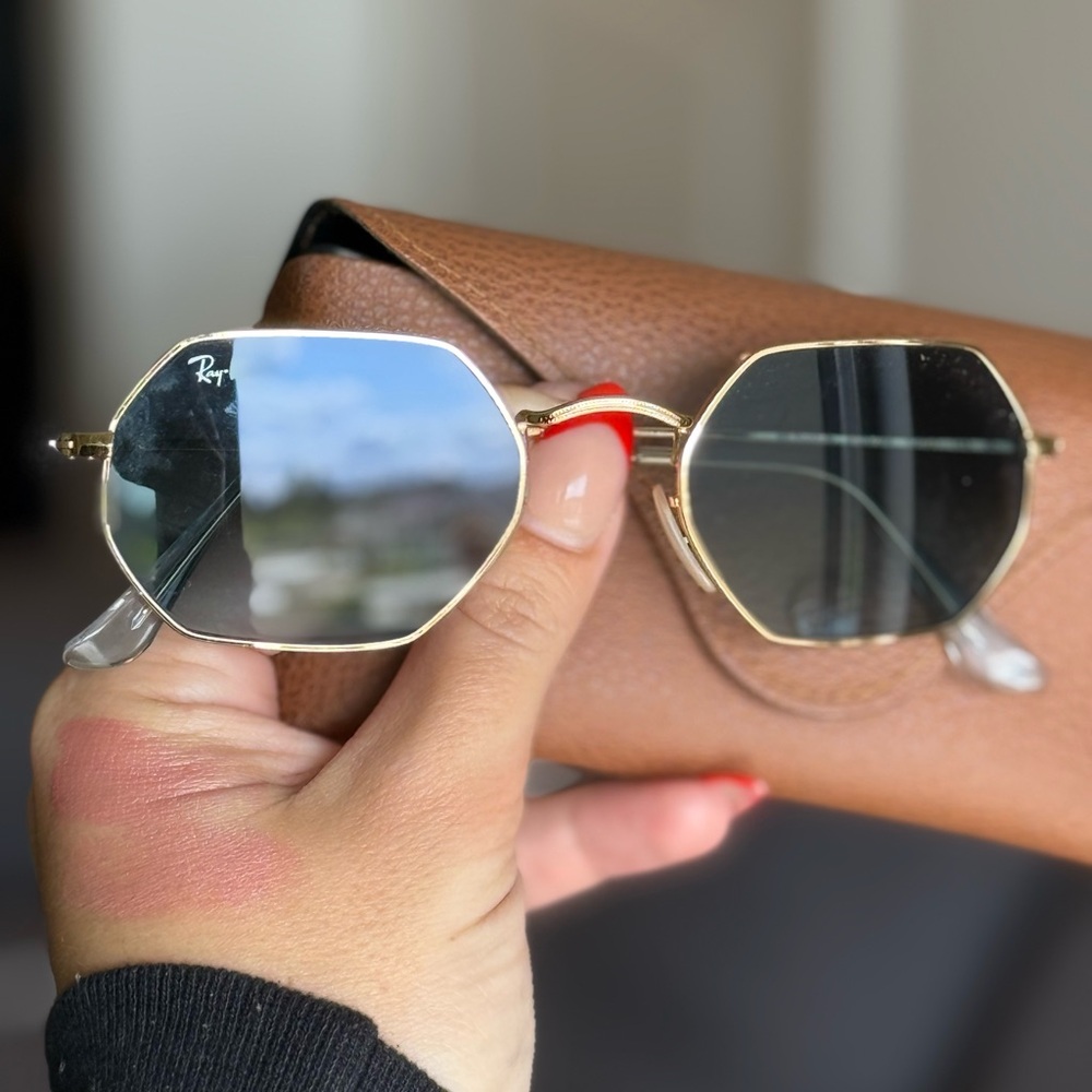 Ray-Ban Gold Octagonal Sunglasses